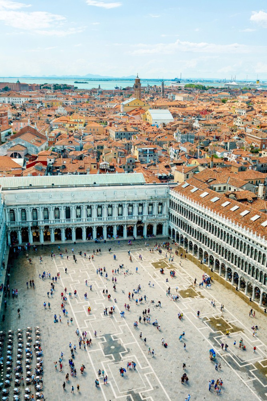 Venice: Bell Tower & St Mark's Square History Gallery Ticket - Riding the elevator to 98 meters