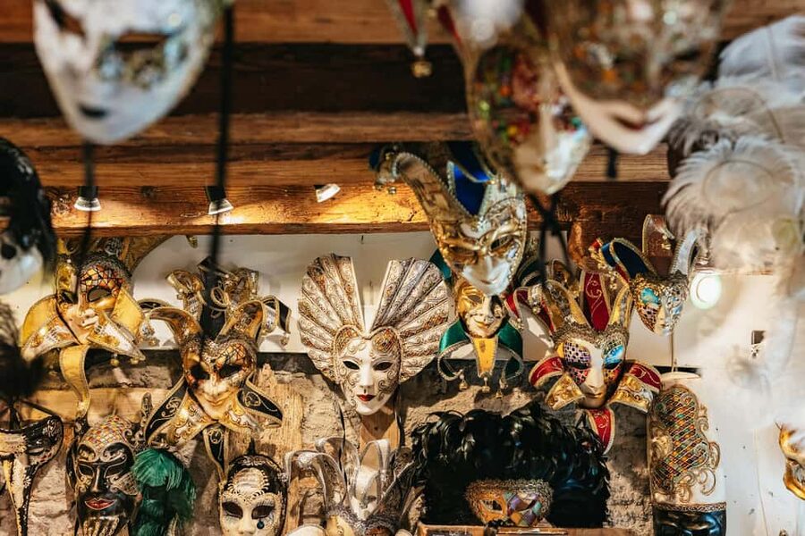 Venice: Carnival Mask Workshop - A small studio or a historic setting