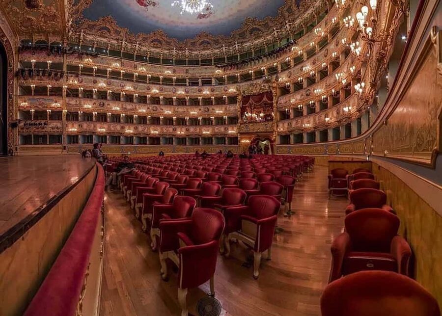 Venice: La Fenice Theater Tour - The plain entrance and the grand interior