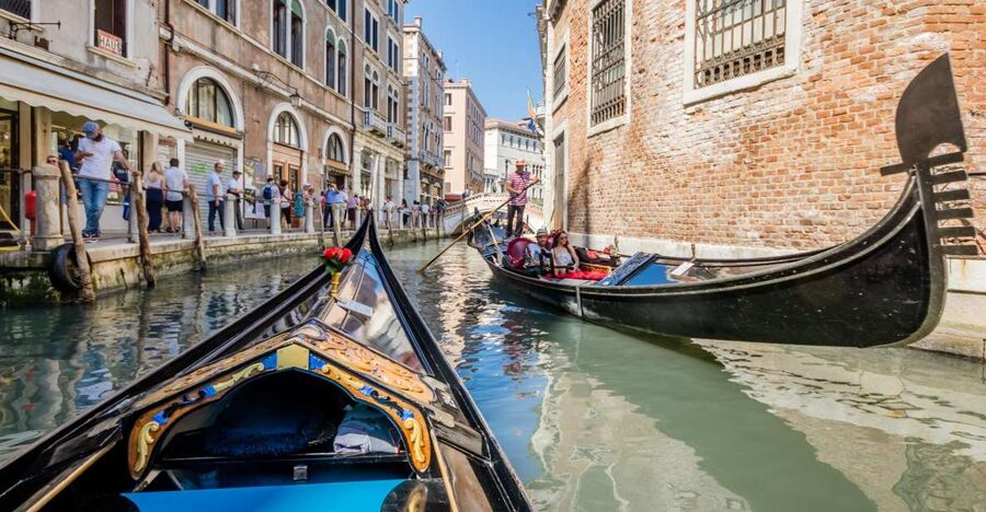Venice: Shared Gondola Ride Across the Grand Canal - Campo San Luca and the smaller waterways