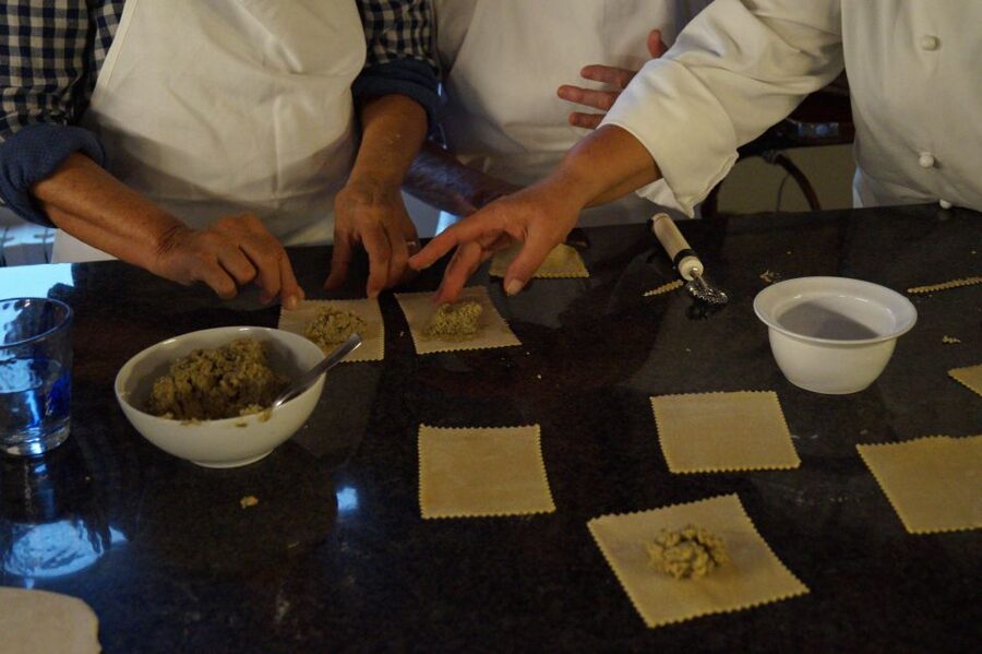 Yummy Cooking Class In Venice - Sitting down to eat what you prepared